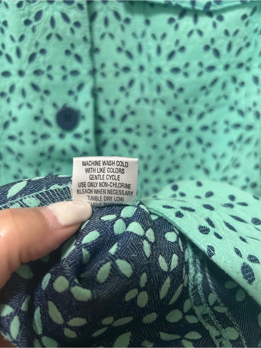 Joni B. Turquoise Eyelet Button-Up Jacket - Picture 4 of 7